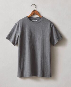 American Giant T-Shirt Mens M Gray Iron Slub Knit Short Sleeve Crew Tee NEW